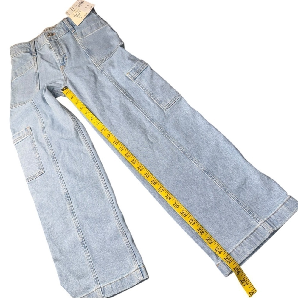 New Abercrombie kids  Wide Leg High Rise Light Wash 13/14 26 - Picture 6 of 13